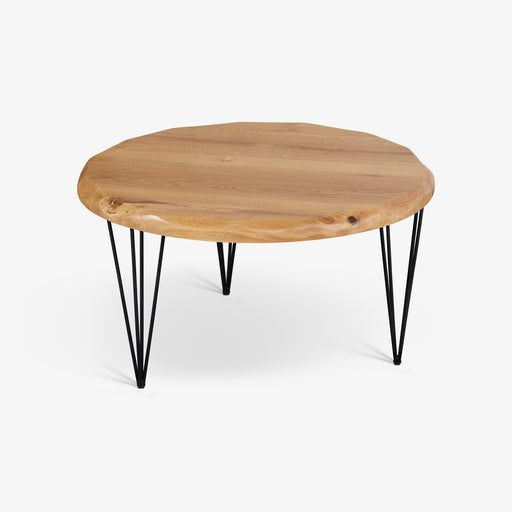 מעבר לעמוד מוצר AMERI | שולחן עץ אלון מלא גזע בלתי גזום
