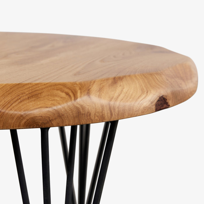 AMERI | שולחן עץ אלון מלא גזע בלתי גזום