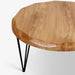 תמונה מזווית מספר 3 של המוצר AMERI | שולחן עץ אלון מלא גזע בלתי גזום