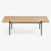 תמונה מזווית מספר 2 של המוצר Joler | שולחן עץ לסלון בגוון טבעי עם חיתוכים