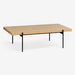 תמונה מזווית מספר 2 של המוצר JOLER | שולחן עץ לסלון בגוון טבעי עם חיתוכים