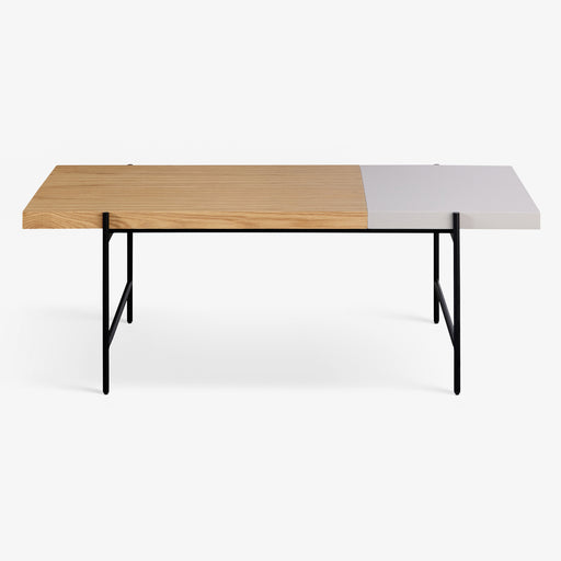 מעבר לעמוד מוצר Fogo | שולחן עץ לסלון בגוון טבעי בשילוב אפור