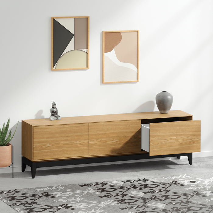 VILAM | מזנון לסלון מעץ בצבע אלון טבעי