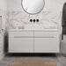 תמונה מזווית מספר 9 של המוצר SINGO | ארון אמבטיה מודרני עם חיתוכי רוחביים ברוחב 140 ס"מ