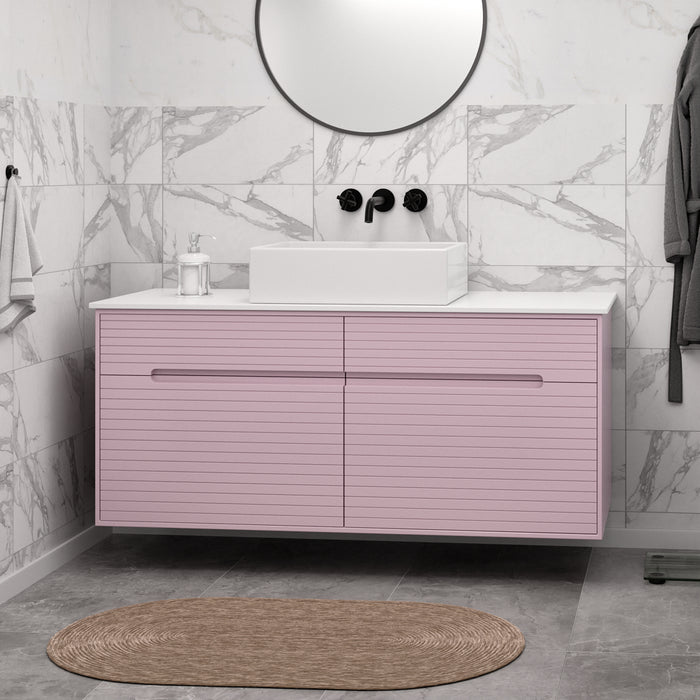 Singo | ארון אמבטיה מודרני עם חיתוכי רוחביים ברוחב 140 ס"מ