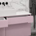 תמונה מזווית מספר 7 של המוצר SINGO | ארון אמבטיה מודרני עם חיתוכי רוחביים ברוחב 140 ס"מ