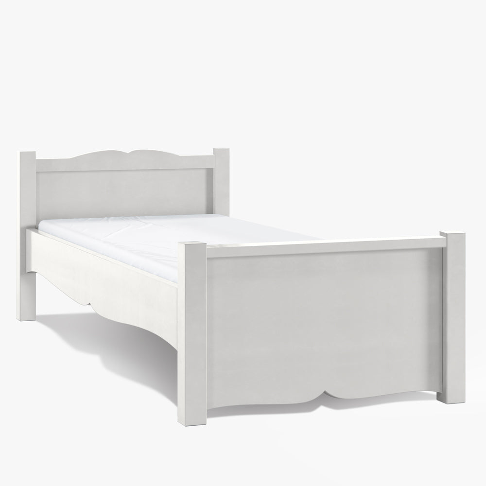 ALESIA | מיטת ילדים לבנה רוחב 120 ס"מ מעץ