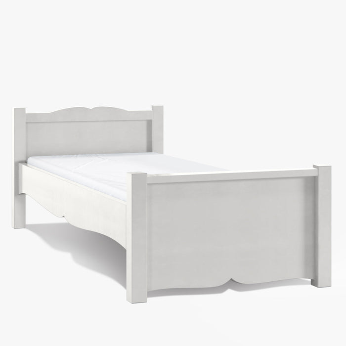 ALESIA | מיטת נוער לבנה רוחב 120 ס"מ מעץ