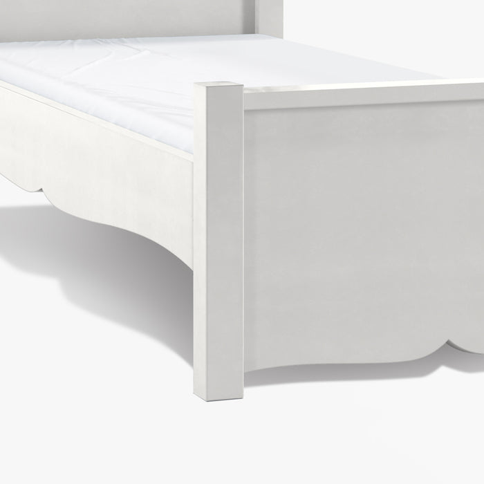 ALESIA | מיטת נוער לבנה רוחב 120 ס"מ מעץ