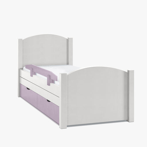 מעבר לעמוד מוצר Tatom | מיטת ילדים מעץ, נפתחת עם מגירות אחסון בגוון סגול