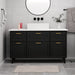 תמונה מזווית מספר 1 של המוצר LILIN | ארון אמבטיה בסגנון פרובנס ברוחב 140 ס"מ