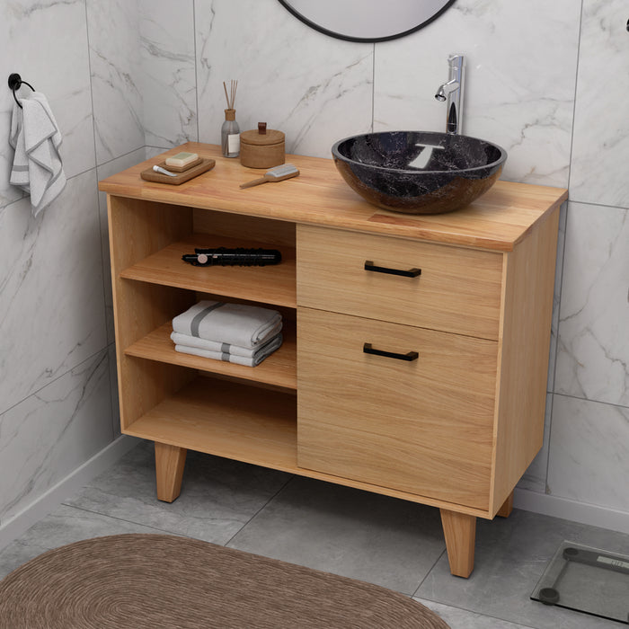 WOODO | ארון אמבט מודרני עשוי עץ